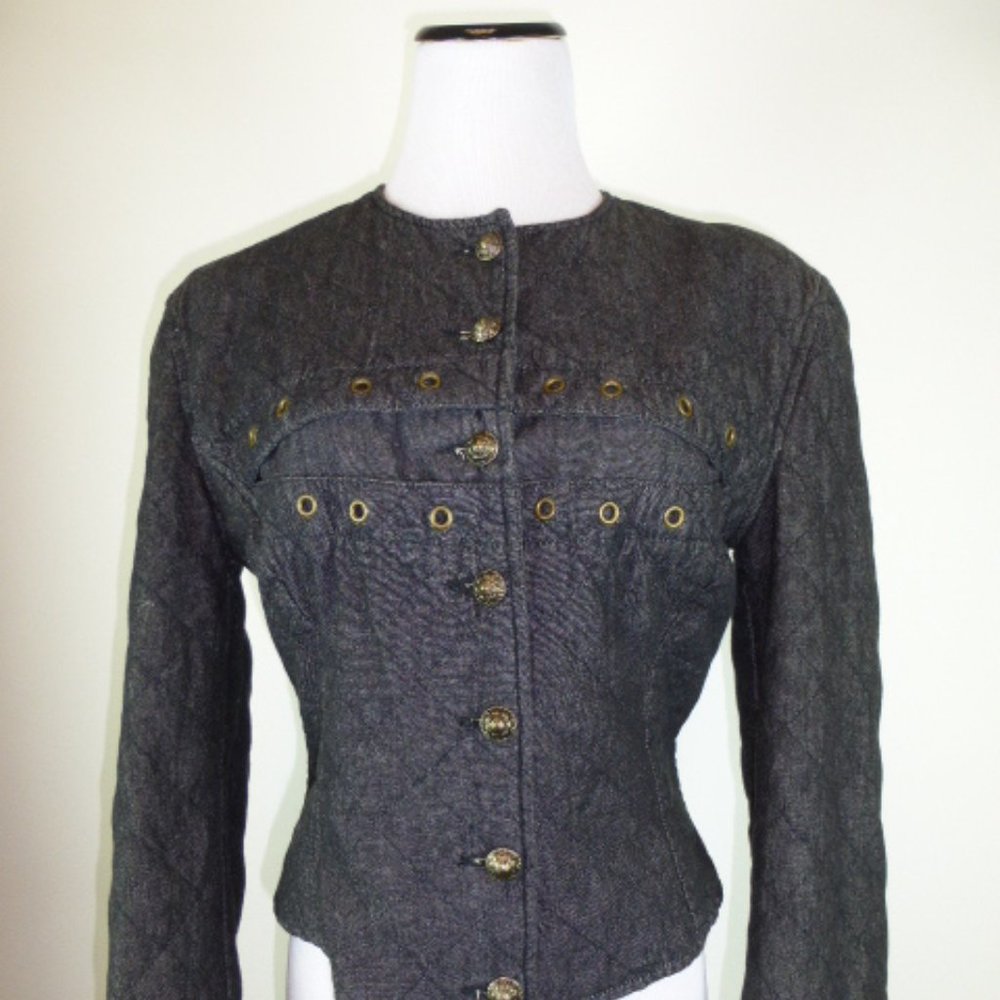 Moshino Jeans denim quilted jacket i44 vintage